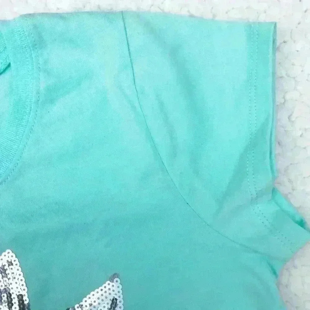 🦋COLETTE LILLY Girls Dove Sequin Short Sleeve Tee - Picture 7 of 8